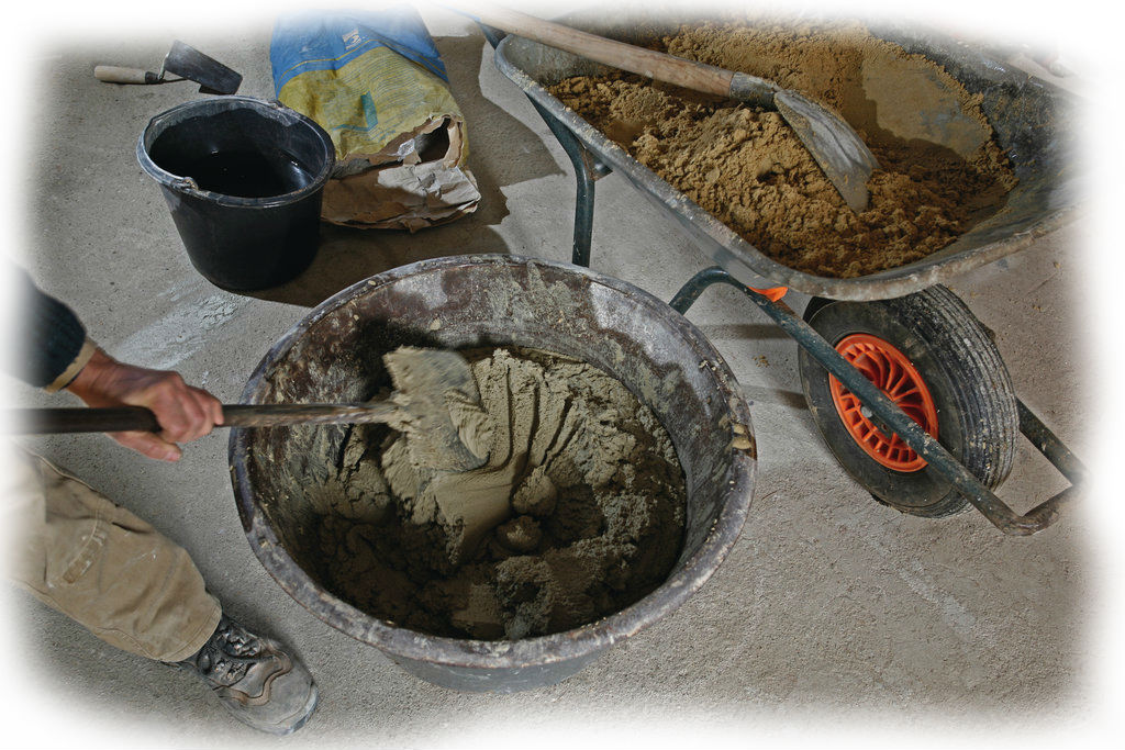 Как приготовить состав из цемента и песка