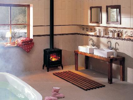 Пример оформления ванной комнаты в норвежском стиле
