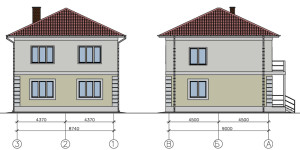 Пример проекта двухэтажной усадьбы